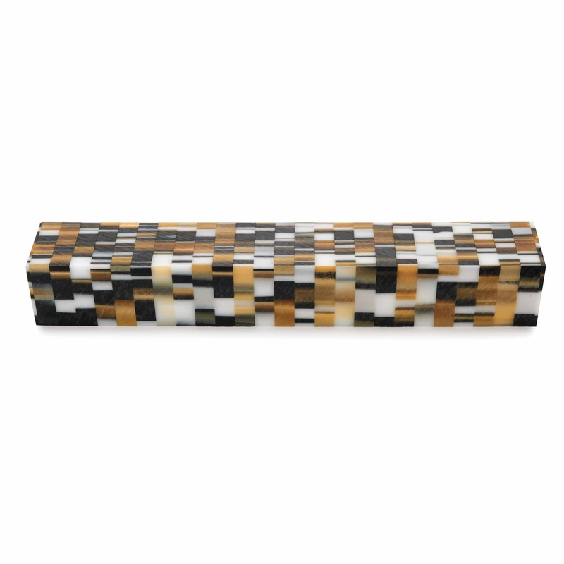 Acrylic Pen Blank - 3/4" x 3/4" x 5" - Golden Rubix